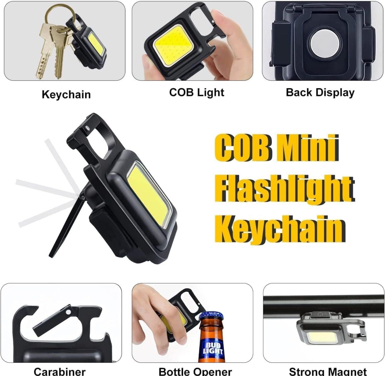 COB Small Flashlight Keychain